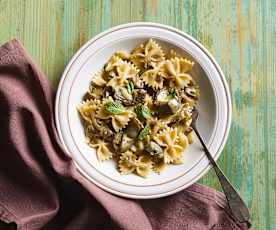 Pasta integrale menta e carciofi