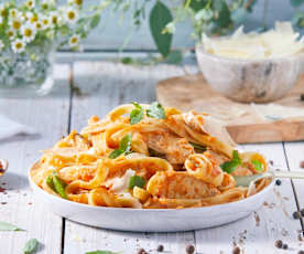 Tomato Basil Chicken Fettuccine