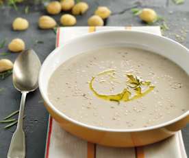 Creme de castanha e aipo