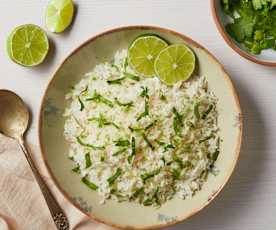 Riz au jasmin à la coriandre et à la lime