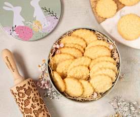 Cytrynowe ciasteczka z wiosennym wzorkiem