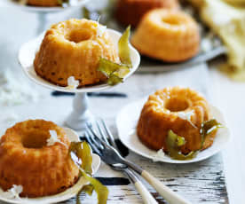 Lime and coconut mini bundts