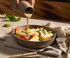 Warzywa w sosie holenderskim