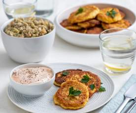 Placki z dyni i kurczaka