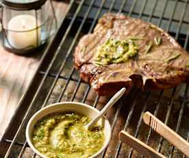 Chimichurri mit Chili - argentinische Steaksauce