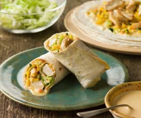 Wraps mit RUPP Cheddar und gebratener Hühnerbrust