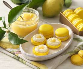 Citrónové makronky s lemon curd a jogurtovou ganache