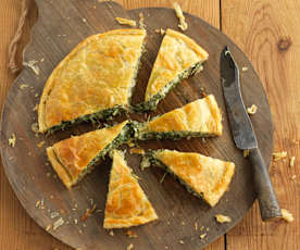 Tarte de bacalhau e rosti de batata