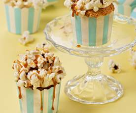 Cupcakes con palomitas y toffee salado