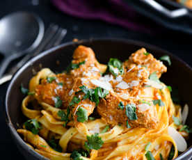 Pasta con pollo Tikka Masala