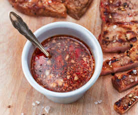 Biermarinade zu Nackensteaks