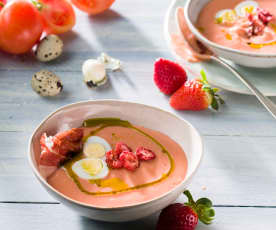 Salmorejo de fresas