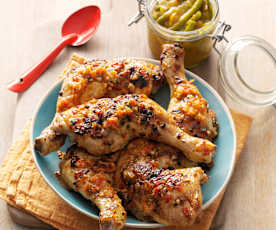 Pollo Piri Piri con fagiolini al curry