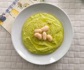 Hummus aux petits pois et aux haricots blancs