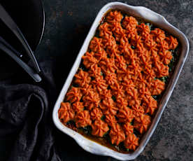 Pastel de pavo con camote
