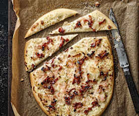 Tarte flambée au lard