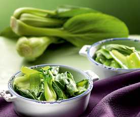 Pak choi salteado