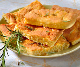 Focaccia di ceci saporita