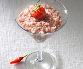 Risotto alle fragole e peperoncino