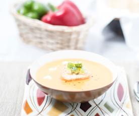 Crema de pimiento con calabacitas