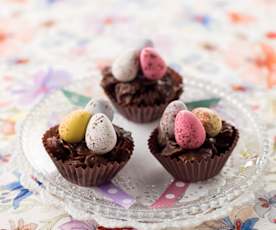 Mini ninhos de chocolate