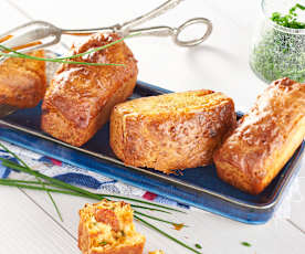 Minicakes chorizo-ciboulette