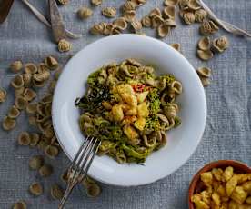 Orecchiette al grano arso con cime di rapa