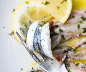 Anchois marinés au citron