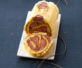 Schoggi-Roulade mit Orange