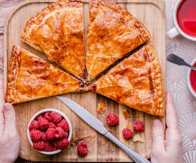 Galette frangipane aux framboises