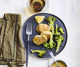 Filet mignon de porc mariné et brocoli