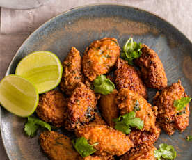 Garnaal en zoete aardappel beignets