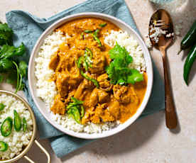 Coconut Curry Chicken with Veggie Rice