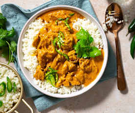 Creamy coconut chicken curry (open cooking)