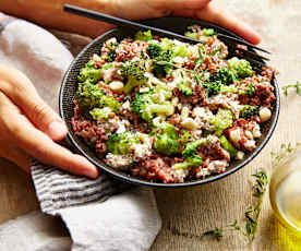 Risotto en rouge et vert