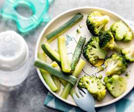 Broccoli e zucchine al vapore