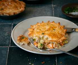 Chicken and leek pot pies