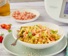 One pot pasta aux tomates cerise et pesto
