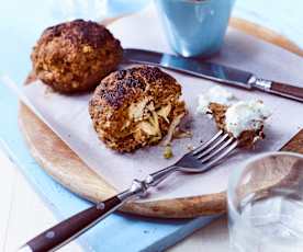 Gyros-Frikadellen mit Zaziki