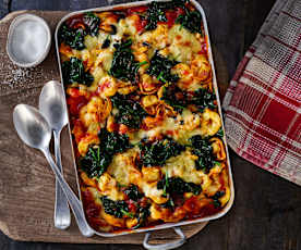 Tortellini en Spinazie Ovenschotel