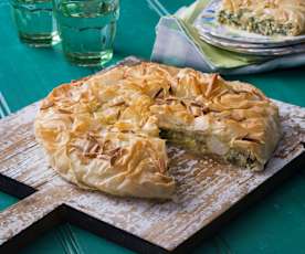 Filo spinach slice