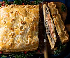 Empanada rusa de salmón (Kulibiak)