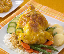 Cassolette de poulet au safran et à l'orange