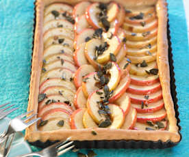 Apfelkuchen mit Kürbiskernen