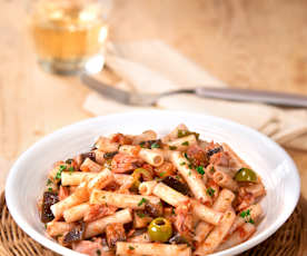 Pasta al tonno e melanzane