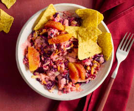 Red-Goddess-Salad mit Orangen-Joghurtdressing