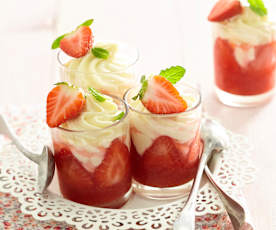 Verrine fraise-chocolat blanc