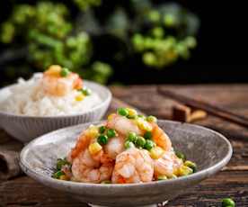 玉米青豆炒虾仁