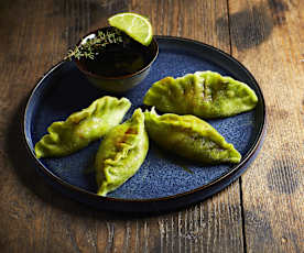 Dim sum salmone, miso e zenzero