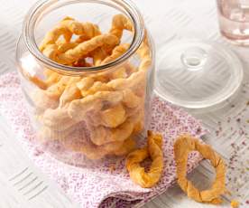 Rosquillas de pan con tomate y orégano